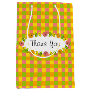 Sac Cadeau Moyen Merci Oval Citrus moyen