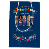 Sac Cadeau Moyen Merci, professeur. Nom personnalisé (Dos)