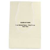 Sac Cadeau Moyen Merci, professeur. Personnalisé (Dos)