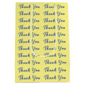 Sac Cadeau Moyen Merci professionnel élégant jaune clair (Dos)