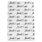 Sac Cadeau Moyen Merci Souriant Coeur sur blanc (Dos)