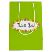 Sac Cadeau Moyen Merci vert ovale Citrus moyen (Dos)