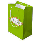 Sac Cadeau Moyen Merci vert ovale Citrus moyen (Dos Angle)
