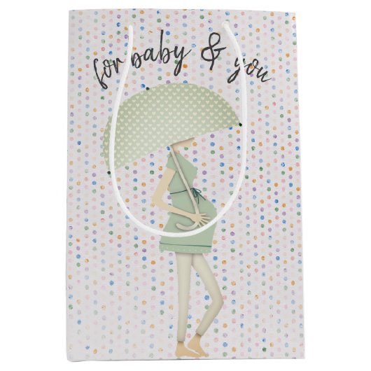 Sac Cadeau Moyen Mère attenante avec parapluie (Devant)