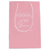 Sac Cadeau Moyen Mère Blanche Rose De La Salle Script Typographie M (Devant)