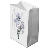 Sac Cadeau Moyen Mère de la mariée Lavande moderne Iris Mariage (Dos Angle)