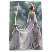 Sac Cadeau Moyen Mère Et Fille À La Wisteria (Devant)