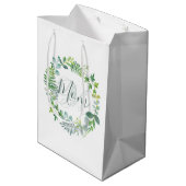 Sac Cadeau Moyen Mère Verdure Foliage Wreath Fête des Mères (Dos Angle)