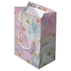 Sac Cadeau Moyen Mermaid pourpre pourpre à la Parties scintillant