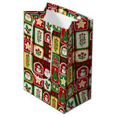 Sac Cadeau Moyen Merry and Bright Christmas (Devant Angle)