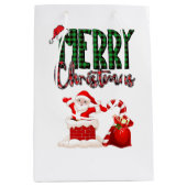 Sac Cadeau Moyen Merry Christmas by Santa - Gift Bag (Devant)