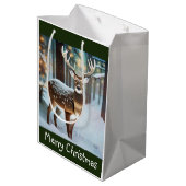 Sac Cadeau Moyen Merry Christmas Deer (Dos Angle)