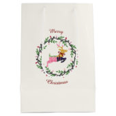 Sac Cadeau Moyen Merry Christmas Deer Medium Gift Bag (Dos)
