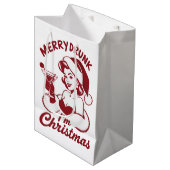 Sac Cadeau Moyen Merry Drunk I'm Christmas Cocktail Snarky Drinking (Devant Angle)