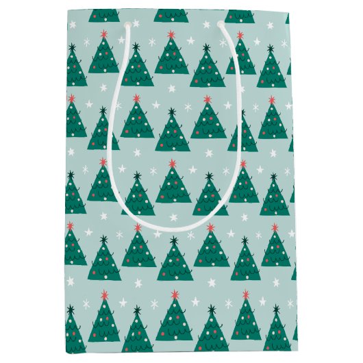 Sac Cadeau Moyen Merry Holly Days Christmas Tree  (Devant)