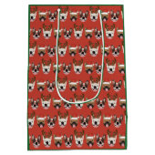 Sac Cadeau Moyen Merry Woofmas Têtes de Noël (Dos)