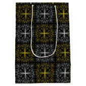 Sac Cadeau Moyen Metallic flower tile abstract (Dos)