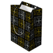 Sac Cadeau Moyen Metallic flower tile abstract (Dos Angle)