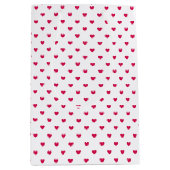 Sac Cadeau Moyen Micro Hearts Raspberry - Blanc (Devant)