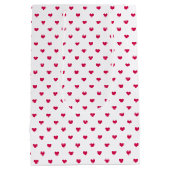 Sac Cadeau Moyen Micro Hearts Raspberry - Blanc (Dos)