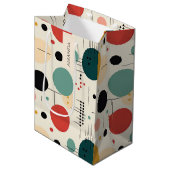 Sac Cadeau Moyen Mid century colorful geometric pattern (Devant Angle)