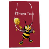 Sac Cadeau Moyen Miel rouge Bee Rosh HaShana (Devant)
