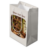 Sac Cadeau Moyen Mignon ajoutez votre texte café (Dos Angle)