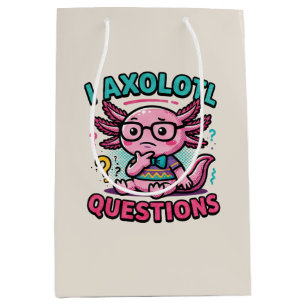 Sac Cadeau Moyen Mignon Axolotl Nerd I Axolotl Questions Marques de
