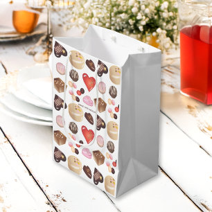 Sac Cadeau Moyen Mignon Chic Paix Amour Chocolat Bonbon Cœur