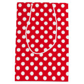 Sac Cadeau Moyen Mignonne Ours en Teddy avec Anniversaire Pois (Dos)