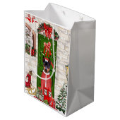 Sac Cadeau Moyen Miniature Pinscher Chien Noël (Dos Angle)
