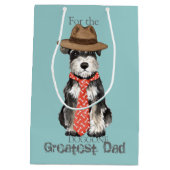 Sac Cadeau Moyen Miniature Schnauzer Papa (Dos)