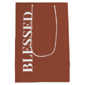 Sac Cadeau Moyen Minimal BLESSED | Terracotta Holiday (Dos)