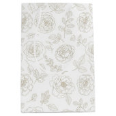 Sac Cadeau Moyen Minimal Botanical Line Art Pattern (4) (Devant)