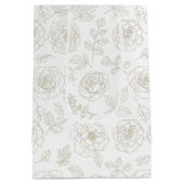 Sac Cadeau Moyen Minimal Botanical Line Art Pattern (4) (Dos)