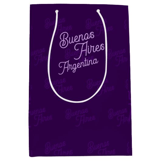 Sac Cadeau Moyen Minimal, Elegant, Pattern Buenos Aires, Argentina (Devant)