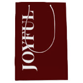 Sac Cadeau Moyen Minimal JOYFUL | Deep Red Holiday (Devant)