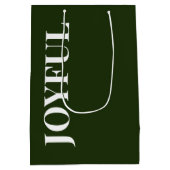 Sac Cadeau Moyen Minimal JOYFUL | Forest Green Holiday (Dos)