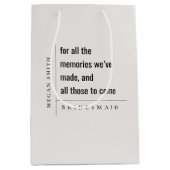 Sac Cadeau Moyen Minimal Moderne Simple Pour Souvenirs Bridesmaid C (Devant)