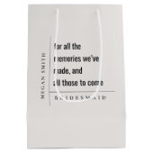 Sac Cadeau Moyen Minimal Moderne Simple Pour Souvenirs Bridesmaid C (Dos)