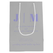 Sac Cadeau Moyen Minimalist Lavender Silver Simple Gift Wedding (Dos)