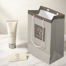 Minimalist Neutral Beige Beauty Paper Gift Bag