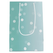 Sac Cadeau Moyen Mint White Bokeh Dots Bow Cupcake Christmas (Dos)