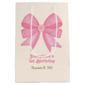 Sac Cadeau Moyen Minuscule cou rose Anniversaire (Dos)