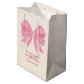 Sac Cadeau Moyen Minuscule cou rose Anniversaire (Dos Angle)