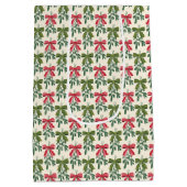 Sac Cadeau Moyen Mistletoe de Noël avec des vaches (Dos)