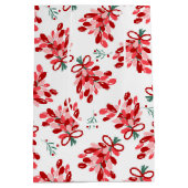 Sac Cadeau Moyen Mistletoe de Noël moderne (Dos)