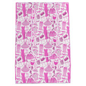 Sac Cadeau Moyen Mode Barbiecore rose et rose chaud personnalisé (Dos)