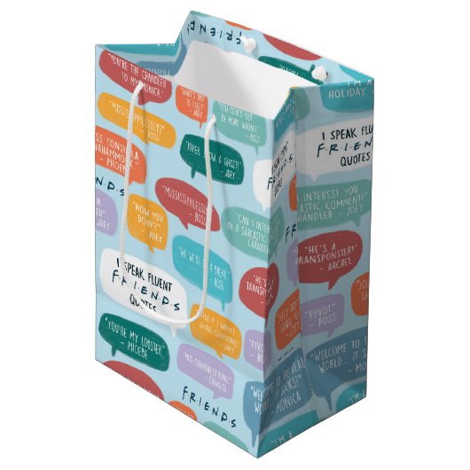 Sac Cadeau Moyen Modèle de citation FRIENDS™ (Devant Angle)