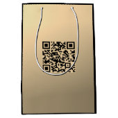 Sac Cadeau Moyen Modèle de code QR instantanément modifiable | Faux (Devant)